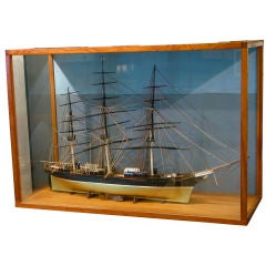 Vintage Box Incased Ship Model of The Cutty Sark