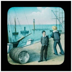 Antique Collection of Ten Stowaway Hand Painted Photographs
