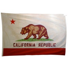 Vintage Massive California Republic State Flag 1940's