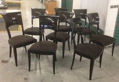 Stylish Signed Set of 8 Chairs by Pietro Costantini