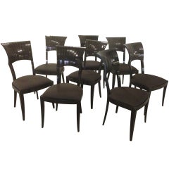 Set of Eight Spectacular Signed Dining Chairs 5