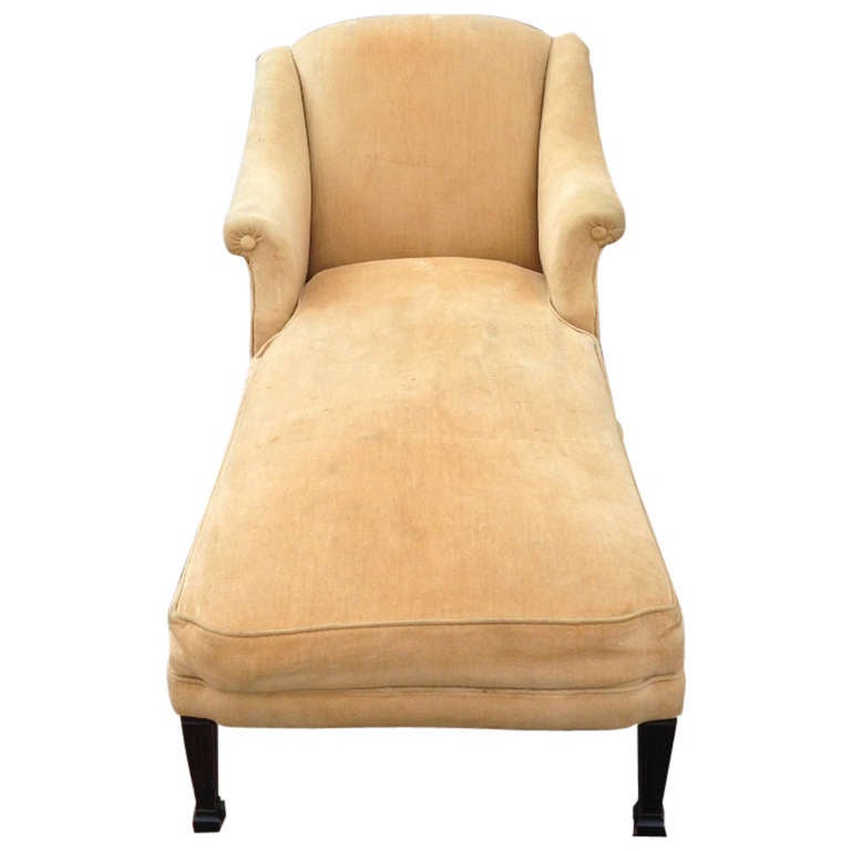 Hollywood Art Deco Stylish Chaise Longue at 1stdibs