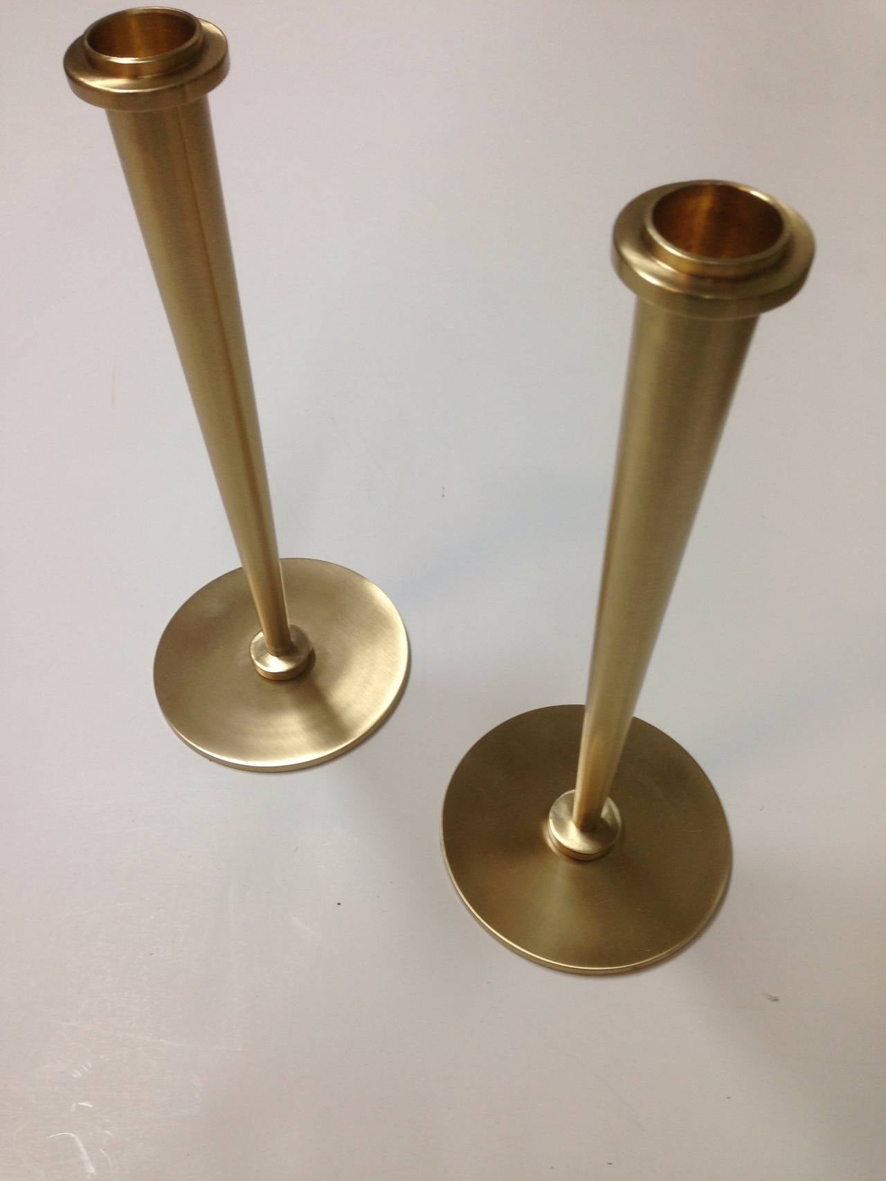 Pair of Candleholders in the Manner of Tommi Parzinger In Excellent Condition For Sale In Bronx, NY