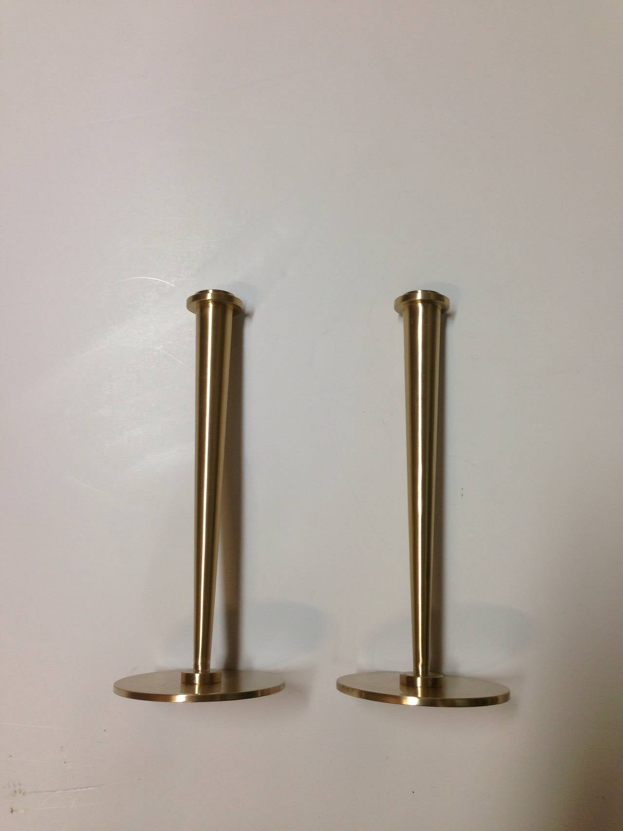 Mid-Century Modern Pair of Candleholders in the Manner of Tommi Parzinger For Sale