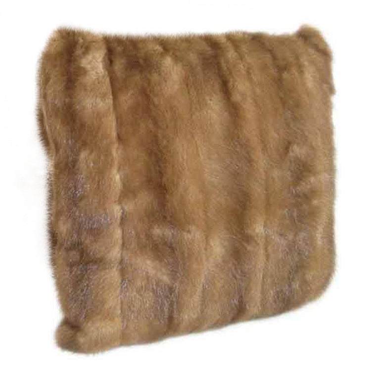 Selection of Luxurious Single and Pairs of Mink, Fox, Fur Pillows For Sale