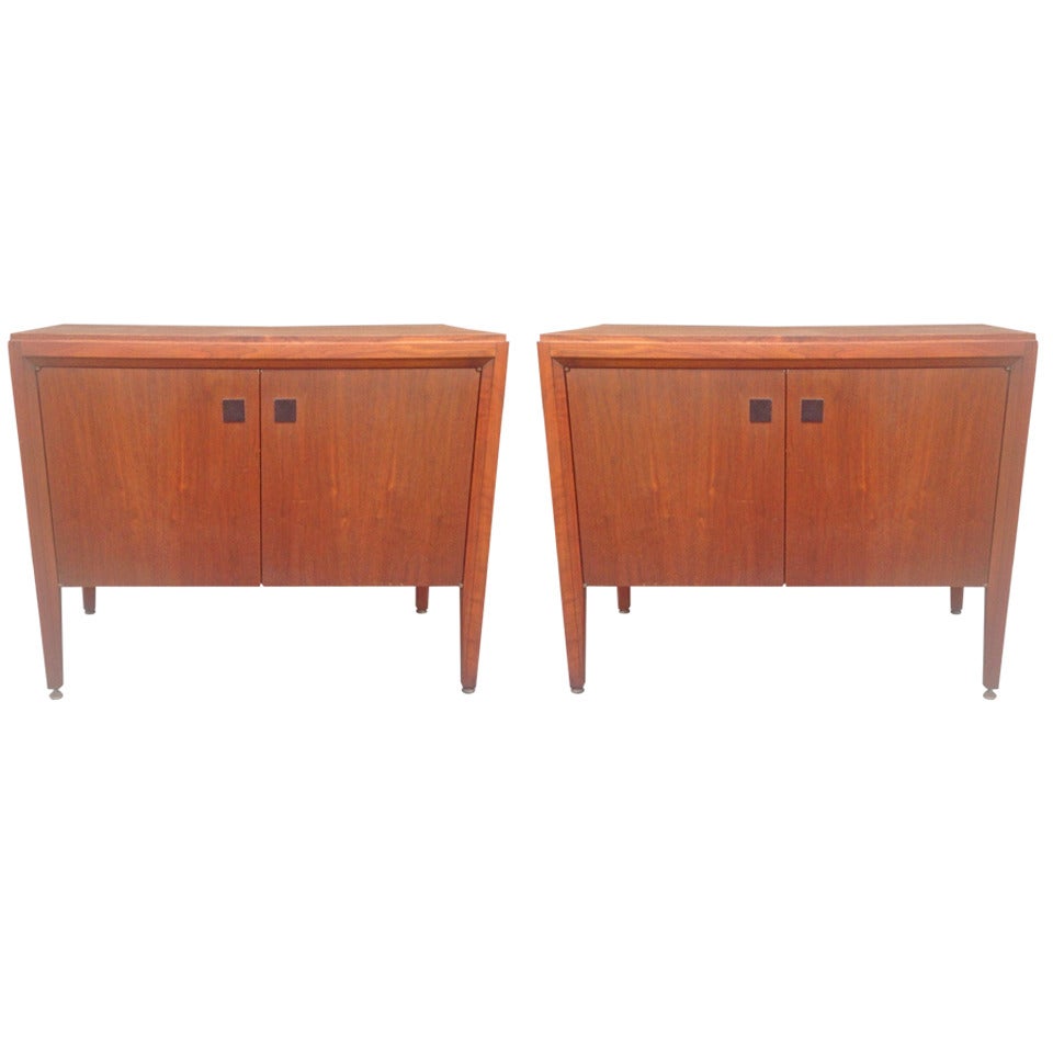 Pair of Large Nightstands in the Manner of Edward Wormley For Sale