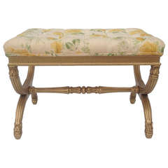 Tufted Single French X-Bench