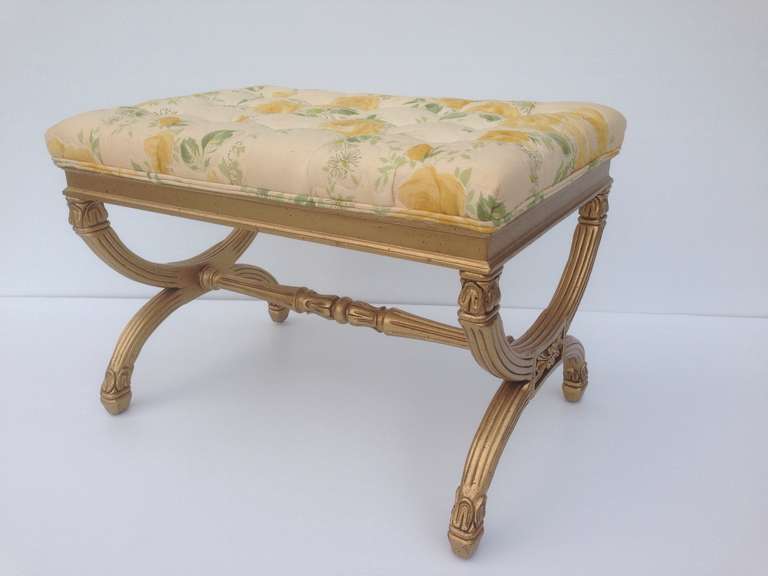 American Tufted Single French X-Bench