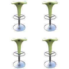 Set of Four Italian Adjustable Bar Stools