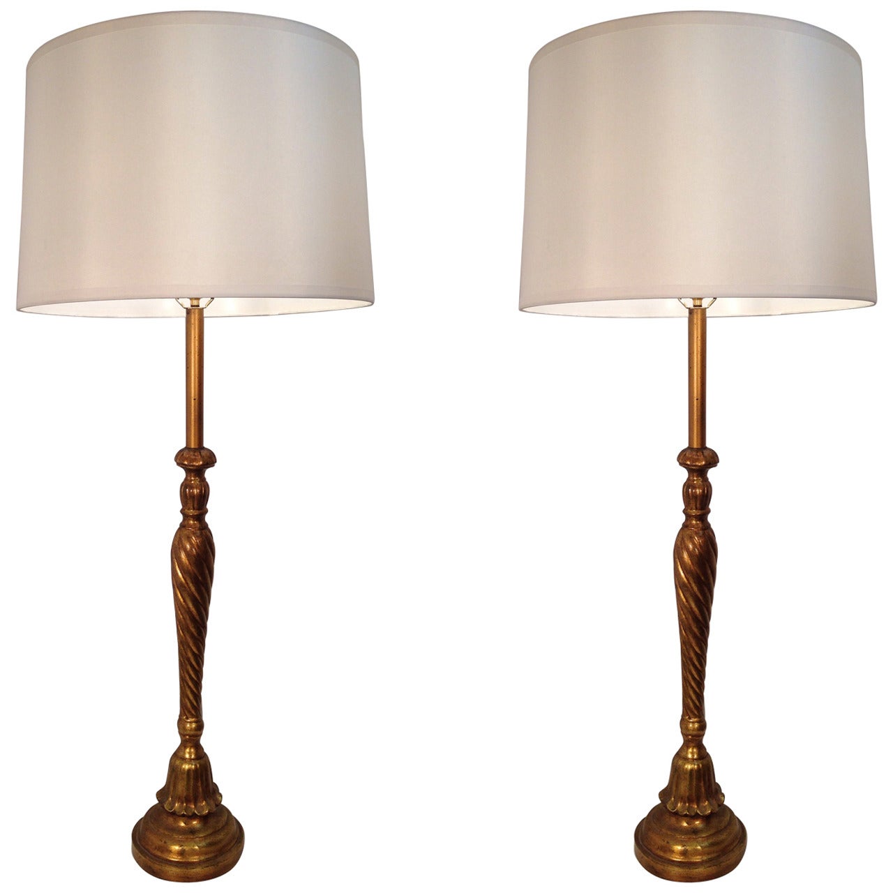 Handmade Pair of Tall Table Lamps by Maitland-Smith