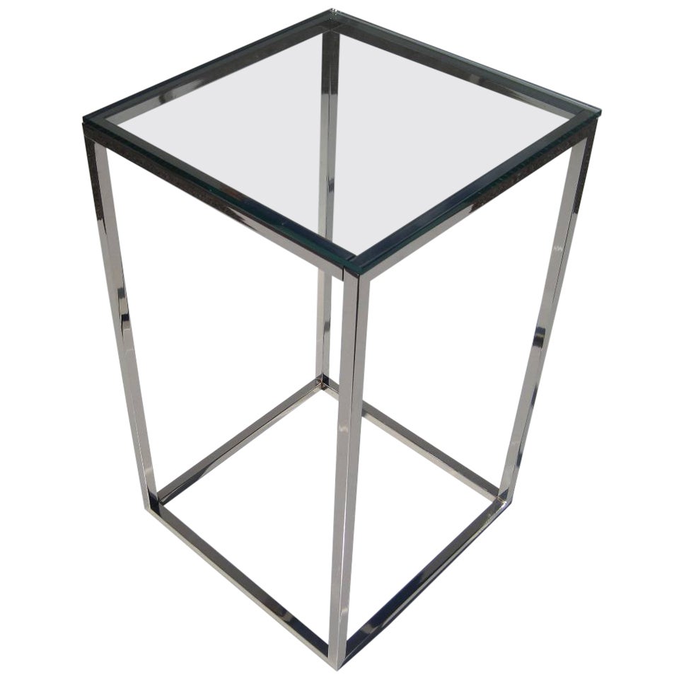 Milo Baughman Pedestal Cocktail or End Table