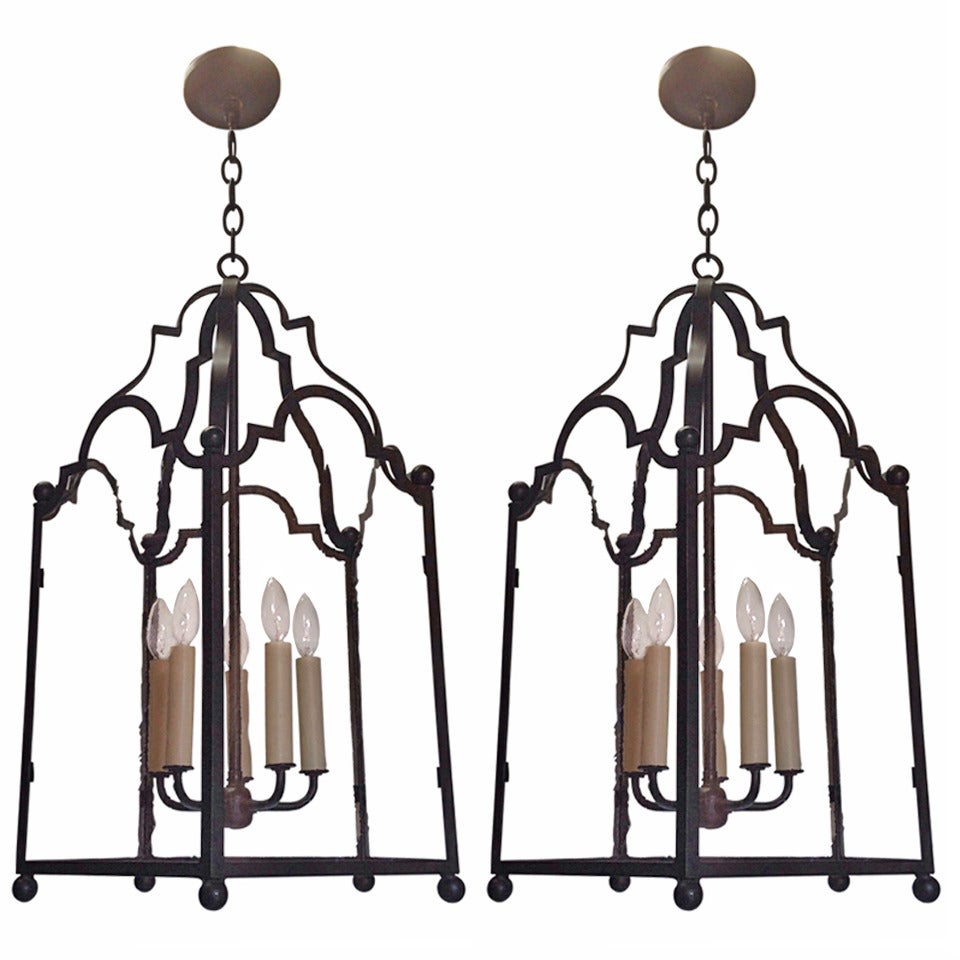 Pair of White House Lantern Chandeliers