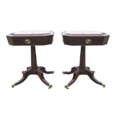 Pair of Pedestal End Tables Pair of Pedestal End Tables