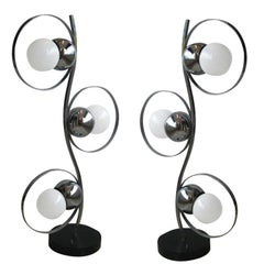 Pair of Tall Modern Table Lamps