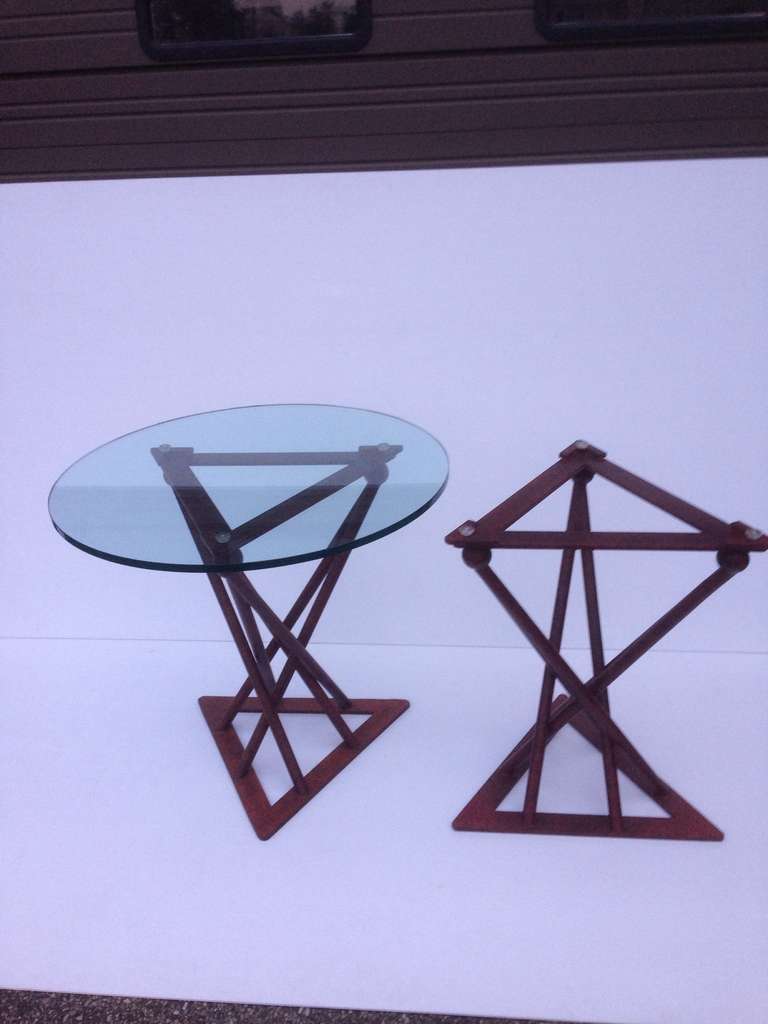 American Single Large Triangle End Table in the Style of Noguchi For Sale