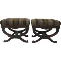 Pair Of Italian X Benches