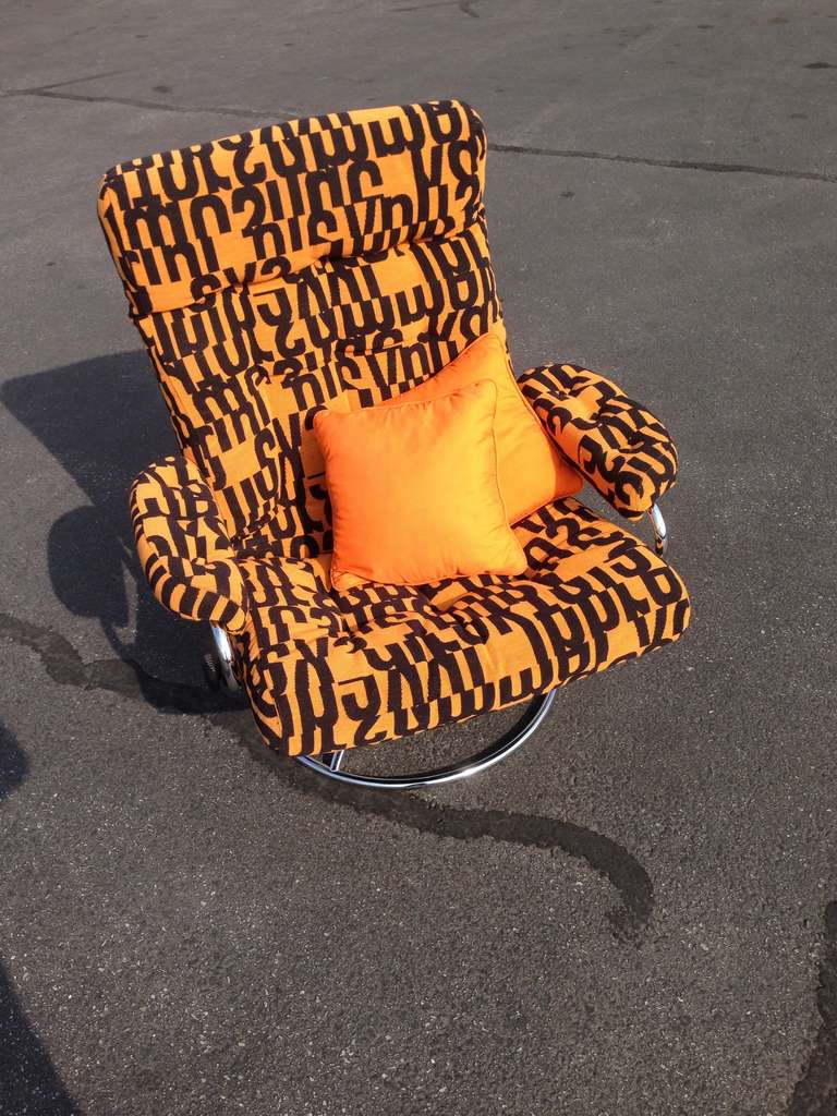 American Mid-Century Modern Tiger Recliner For Sale