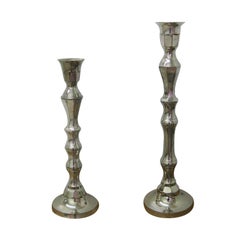 Pair of Large Silver Candelabres