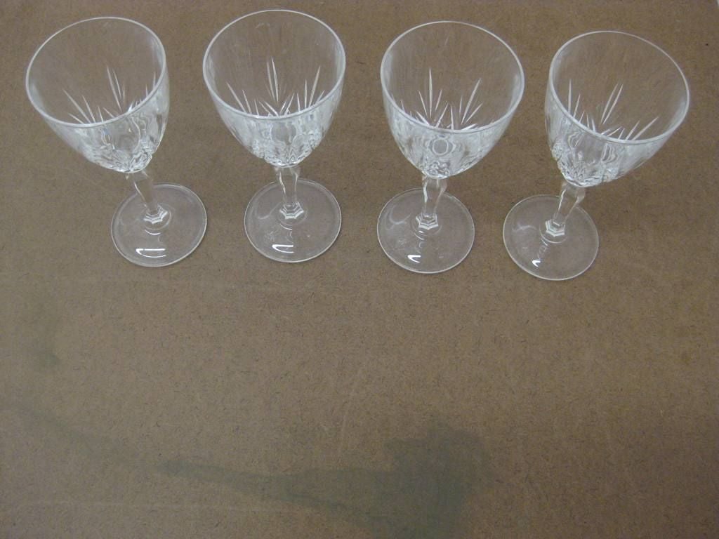 Italian Set of Four Crystal Glasses