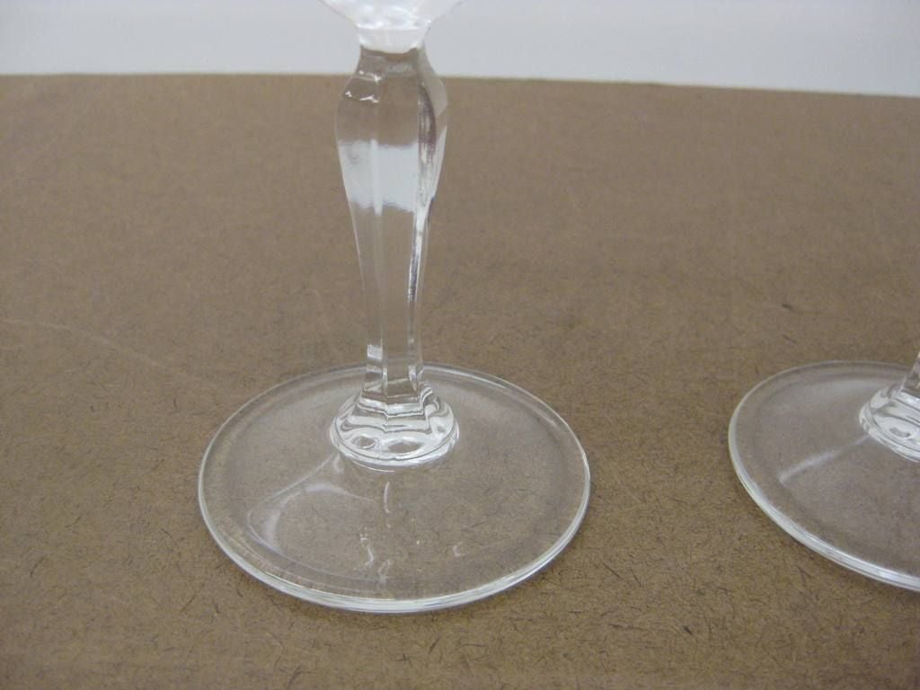 20th Century Set of Four Crystal Glasses
