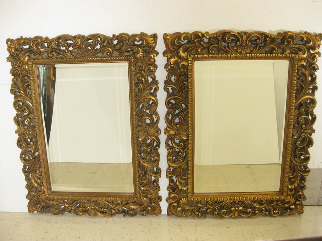 Pair of Gilt Rococo Regency Mirrors