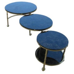 Mastercraft Style Three-Tier Nesting Cocktail or Occasional Table