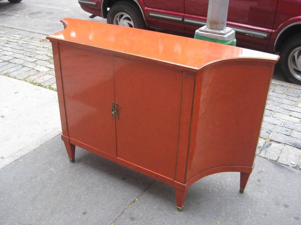 American Orange Cabinet after Maison Jansen