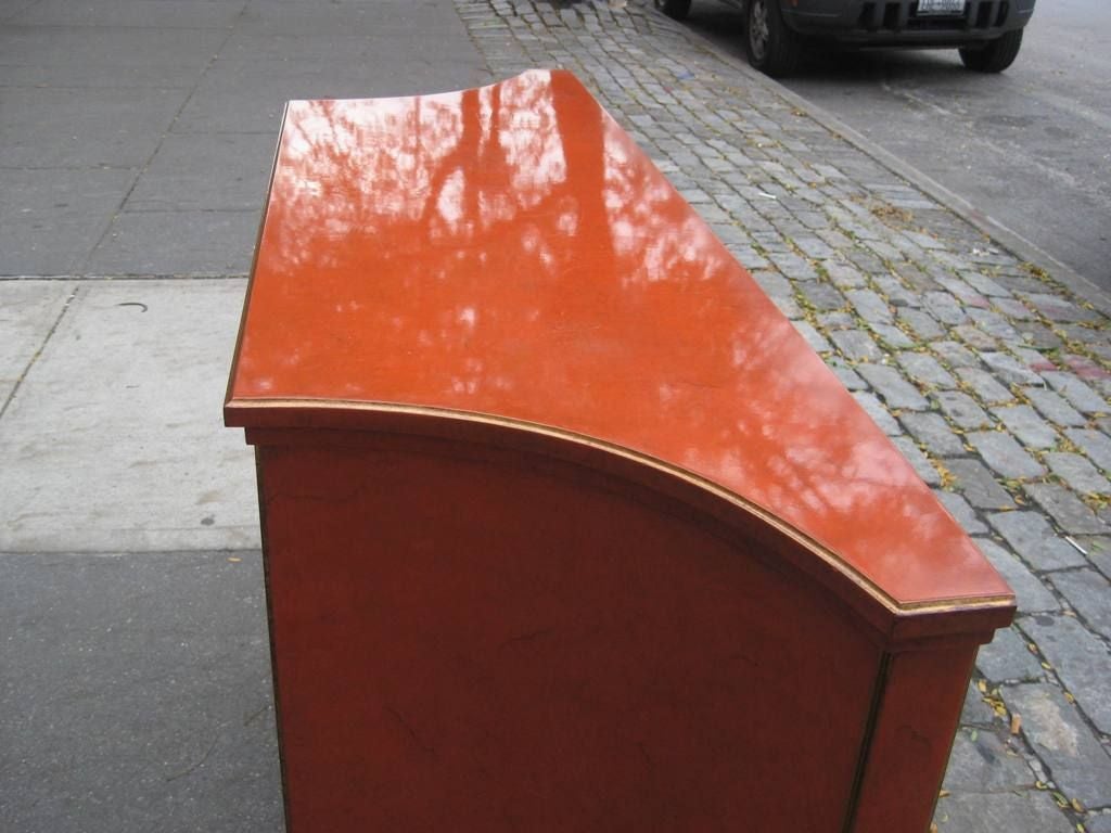 20th Century Orange Cabinet after Maison Jansen