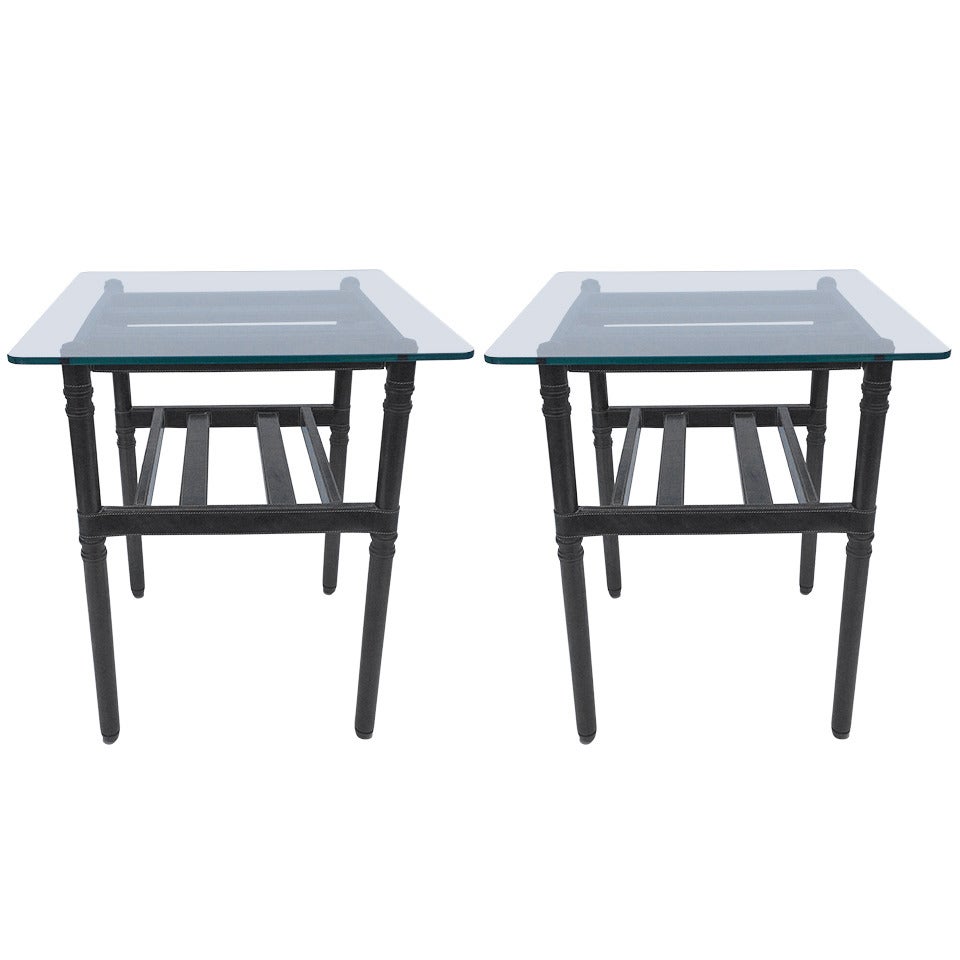 Pair of Petit End Tables after Jacques Adnet