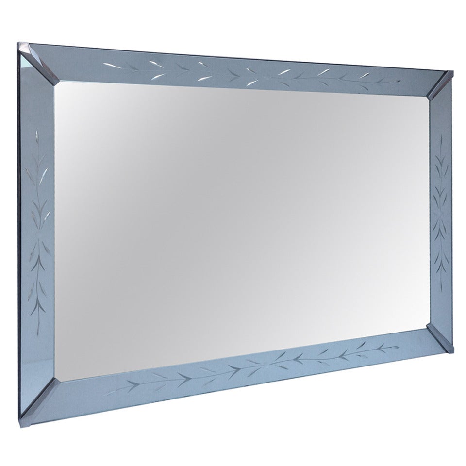 Rectangular Clean Line Shadow Box Mirror For Sale