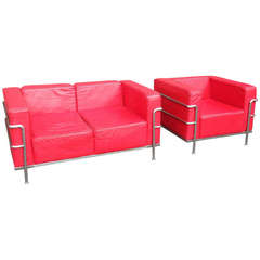 Pair of Le Corbusier Settee and Lounge 11