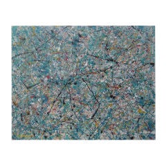 Outstanding Signed Pair or Single Abstract Impressionism Painting by Scarlett 4