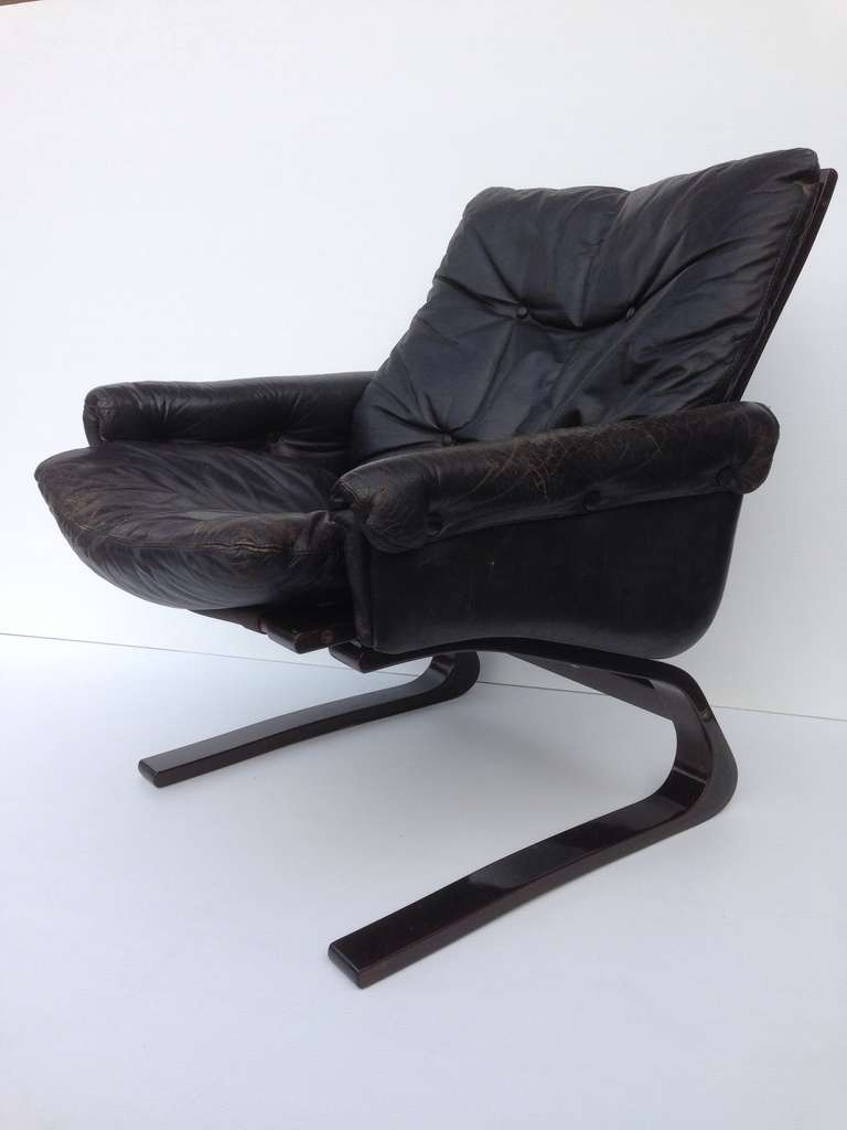 Pair of palisander leather lounge chairs attributed to Sergio Rodriguez, will restore and reupholster all inclusive, WCOM