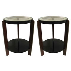 Vintage Two Tone Pair of Art Deco End / Side Table