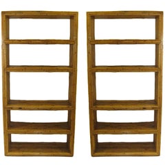 Pair of Bamboo Clad Etagere