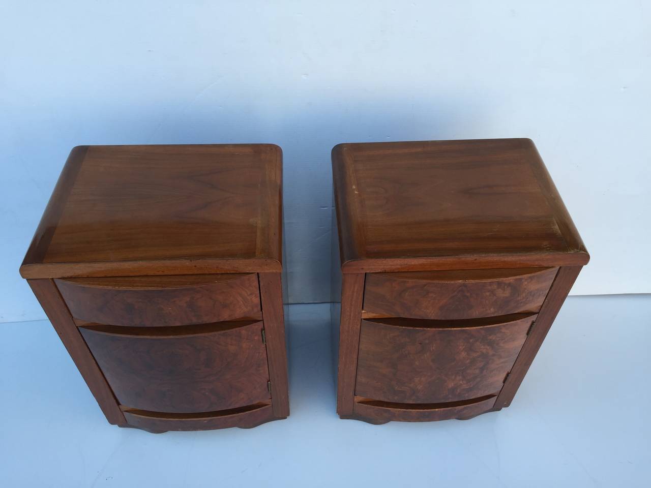 American Pair of Art Deco End Tables