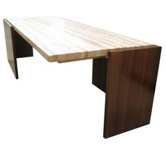 Zebra Wood Cantilever Cocktail Table