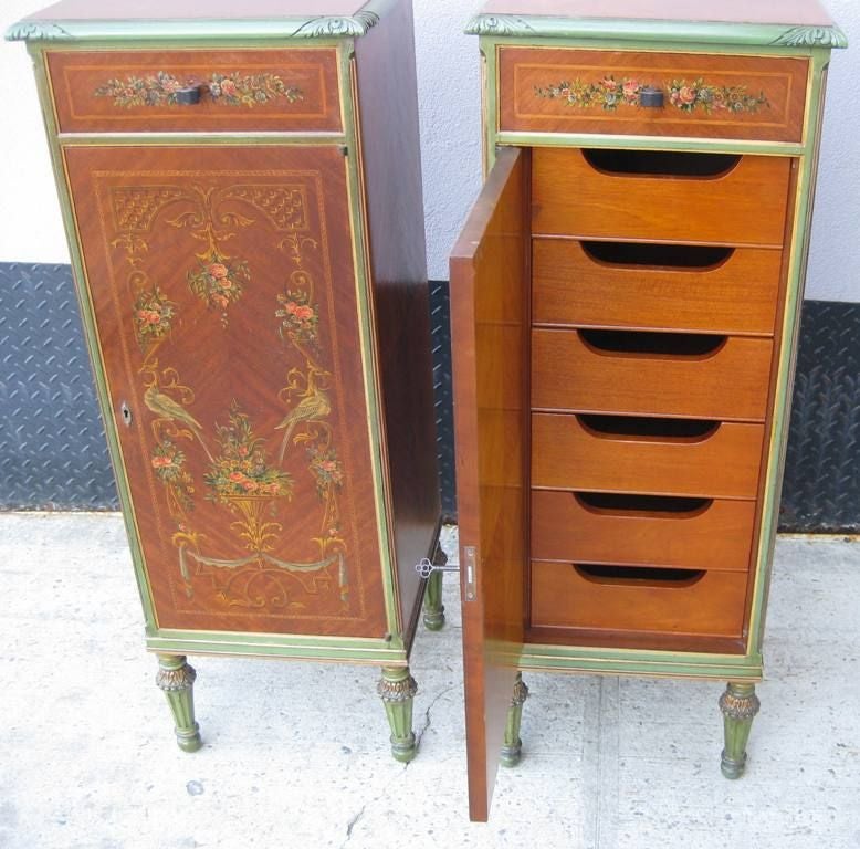 Pair of Hand Painted Jewelry at 1stDibs