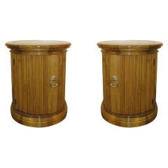 Pair of Fluted Column Bedside End Tables