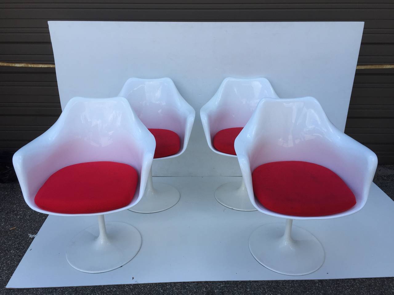 Mid-Century Modern Four Italian Tulip Chairs