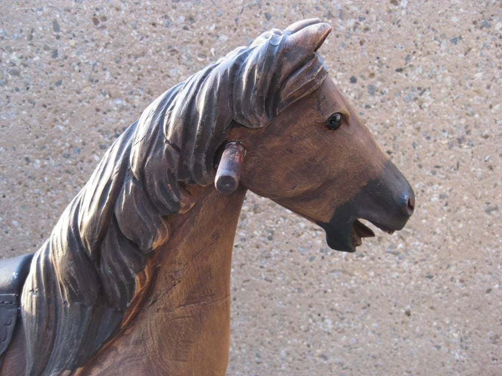 20th Century Large  Wood Toy Rocking Horse