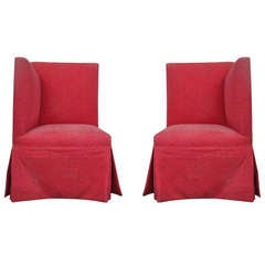 Pair of Rolling Gossip Chairs 7