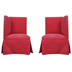 Pair of Rolling Gossip Chairs