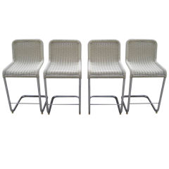 Used Set of 4 Wire Wrapped Bar Stools