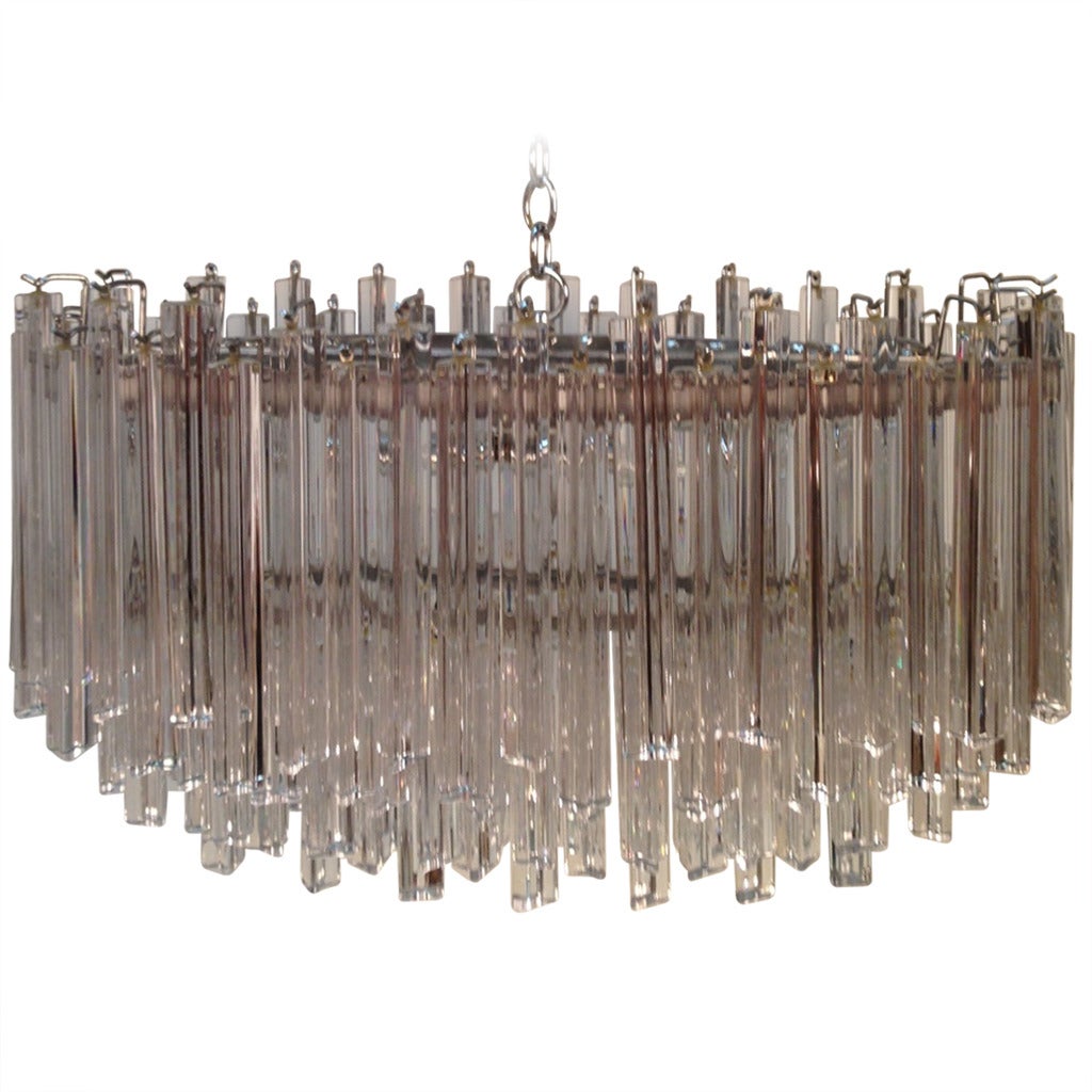 Spectacular Large Oval Venini Chandelier for Camer