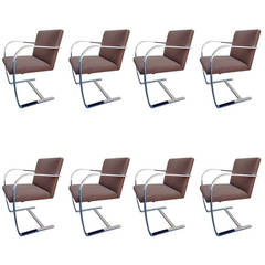 Signed Set of Eight Chairs by Ludwig Mies Van Der Rohe