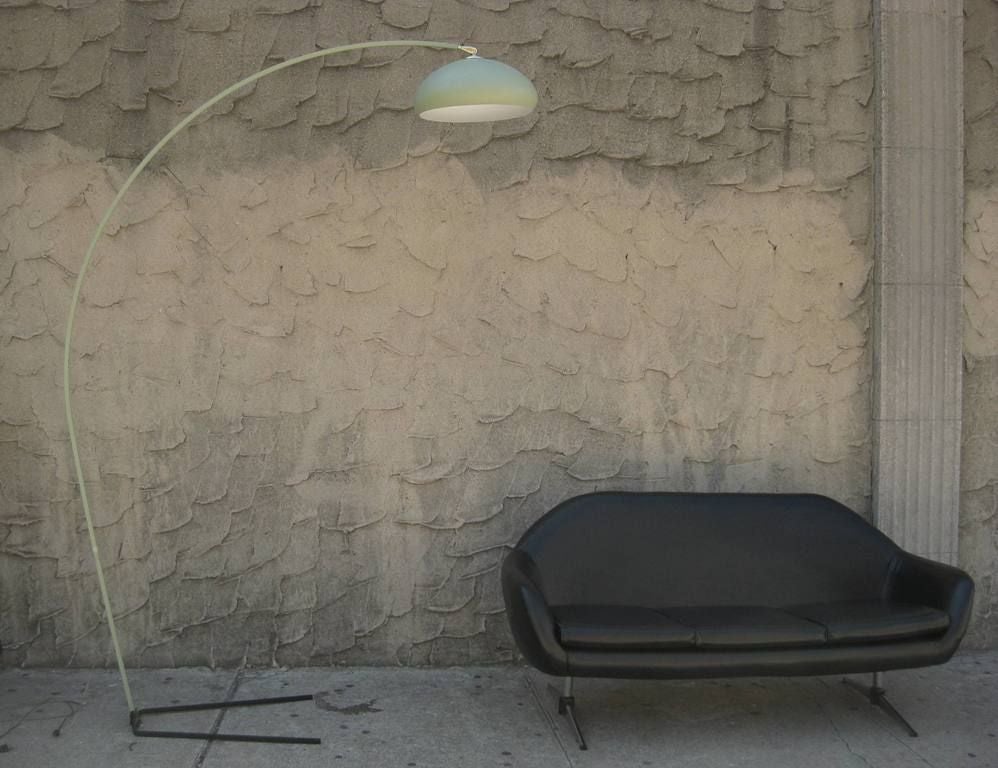 Mid Century Modern Monumental / Giant Arc Italian Floor Lamp, to see our collection please visit sjulian.1stdibs.com