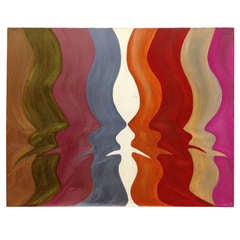 Medium Size Oil on Canvas from the Faces Series 6