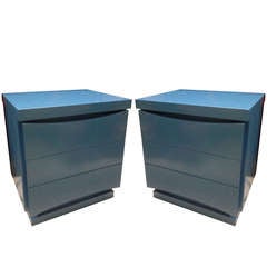 Pair of Three Drawer Bedside Tables