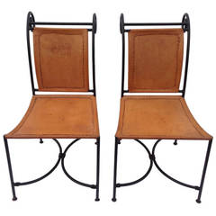 Pair of Chairs after Jacques Adnet 5